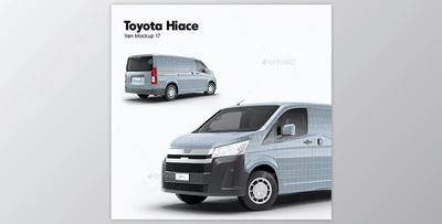 Toyota Hiace Van Mockup GraphicRiver - 34961426