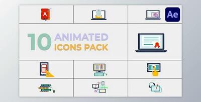 Education Icons Pack for After Effects (Videohive 47548054) - AE Project