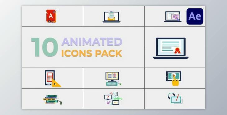 Education Icons Pack for After Effects (Videohive 47548054) - AE Project