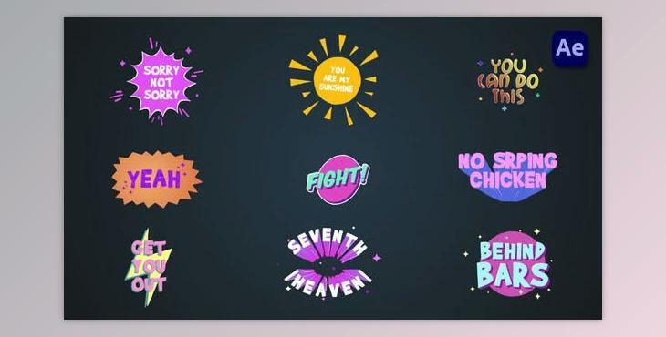 Colorful Cartoon Titles [After Effects] (Videohive 36730599) - AE Project