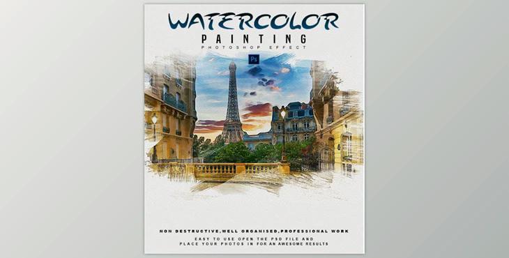 GraphicRiver Watercolor Painting – Photoshop Effect 28936851