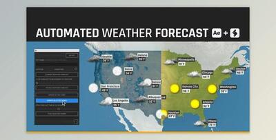 Automated WEATHER Forecast – Script and Template for After Effects (Videohive 44614632) - AE Project