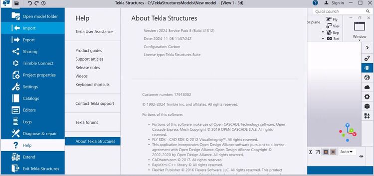 Tekla Structures 2025 SP3 + Environments