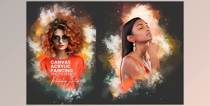 Canvas Acrylic Painting Photoshop - 92475939