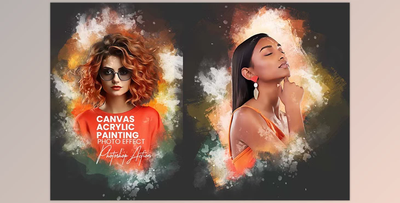 Canvas Acrylic Painting Photoshop - 92475939