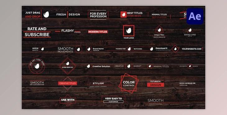 Minimal Modern Titles Pack for After Effects (Videohive 47381557) - AE Project