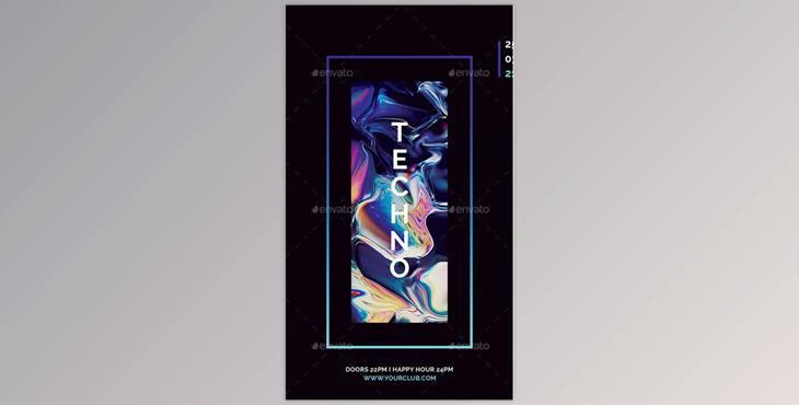 Techno Flyer – GraphicRiver 29897773 (PSD)