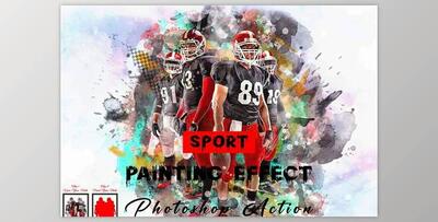 Sport Painting Effect Photoshop Action Creativemarket - 11640452
