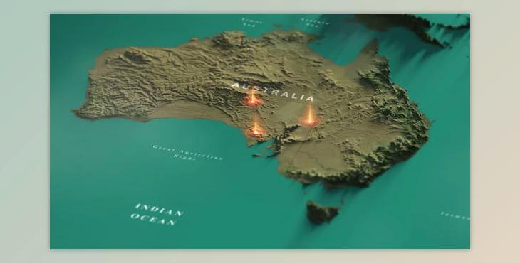 Australia Map (Videohive 38432821) - AE Project