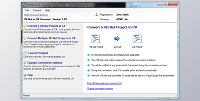 VBConversions VB.Net to C# Converter Pro v5.09 Retail + License Key