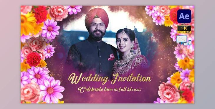 Indian Wedding Invitation Floral Slideshow (Videohive 50825965) - AE Project