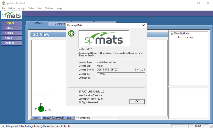 StructurePoint spMats 10.00