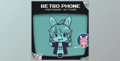 Retro Phone Photoshop Action