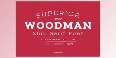 Woodman Slab Serif Font 4541069