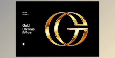 Gold Chrome Text & Logo Effect - 91895291