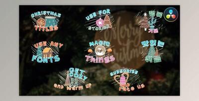 Christmas Cartoon Titles for DaVinci Resolve (Videohive 50039501)