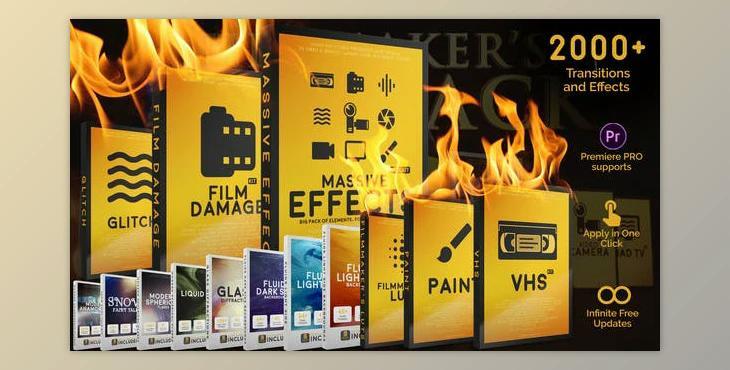 Videohive Massive Effects Toolkit Big Pack of Presets Transitions and Footages 24821008