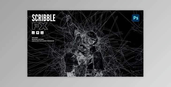 Pencil Scribble FX Photoshop Plugin CQ8M3TV