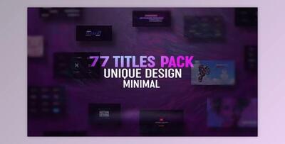 77 Titles Pack (Videohive 31167937) - AE Project