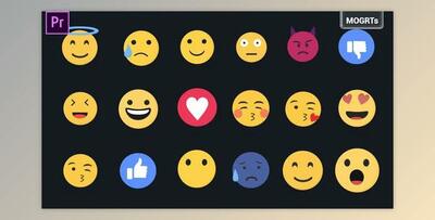 Emojis Pack - MOGRTs (Videohive 33590094)