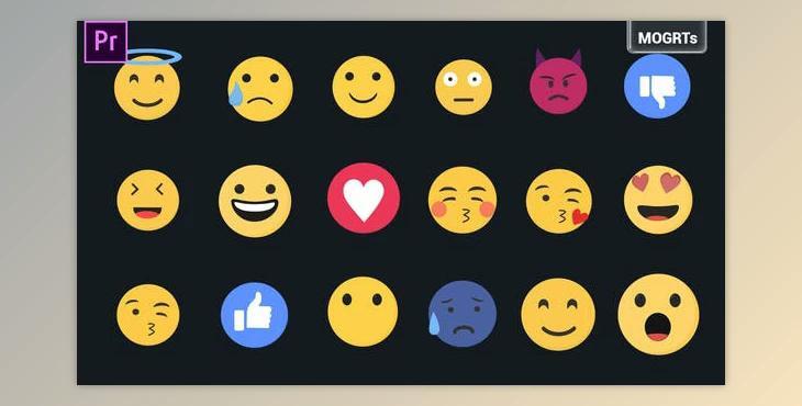 Emojis Pack - MOGRTs (Videohive 33590094)