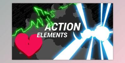 2D Action Elements Pack (Videohive 22531304) - AE Project