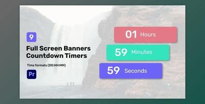 Full Screen Banners Countdown Timers for Premiere Pro (VideoHive 37497065)