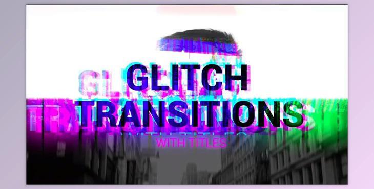 Glitch Transitions With Titles – Motionarray 784241