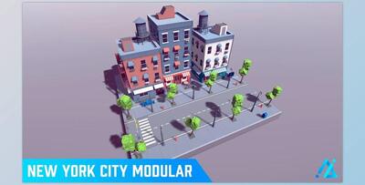 Unreal Engine - POLY - New York City Modular (Engine version 4.24- 4.27, 5.0- 5.2)