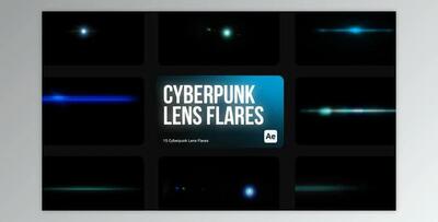 Cyberpunk HUD Lens Flares for After Effects (Videohive 43960909) - AE Project