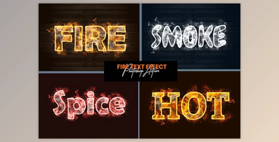 Fire Text Effect Photoshop Action - 91929094