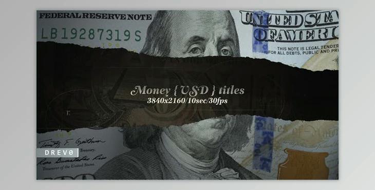 Money USD Titles/ Dollars USA/ Blockchain/ Banknotes and Bonds/ Business/ Economics/ Corporate/ $ (Videohive 40168515) - AE Project