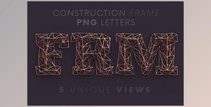 Construction Frame – 3D Lettering CreativeMarket - 6452232
