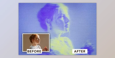 Old Film Purple Line Photo Effect - 62M8RUA