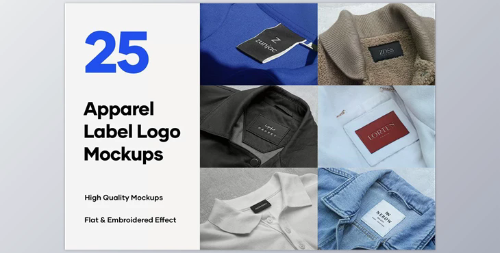 25 Apparel Tag & Labels Logo Mockups