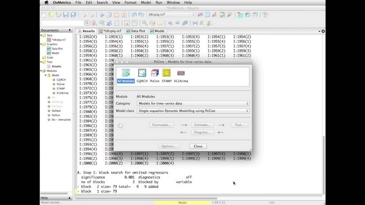 OxMetrics 7.2 Enterprise Edition