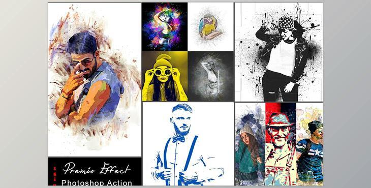 15 in 1 Premio Effect Photoshop Action CreativeMarket - 7796685
