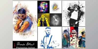 15 in 1 Premio Effect Photoshop Action CreativeMarket - 7796685