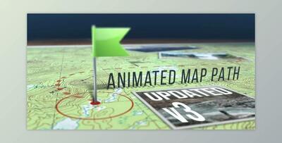 Animated Map Path V.3 (Videohive 17511599) - AE Project