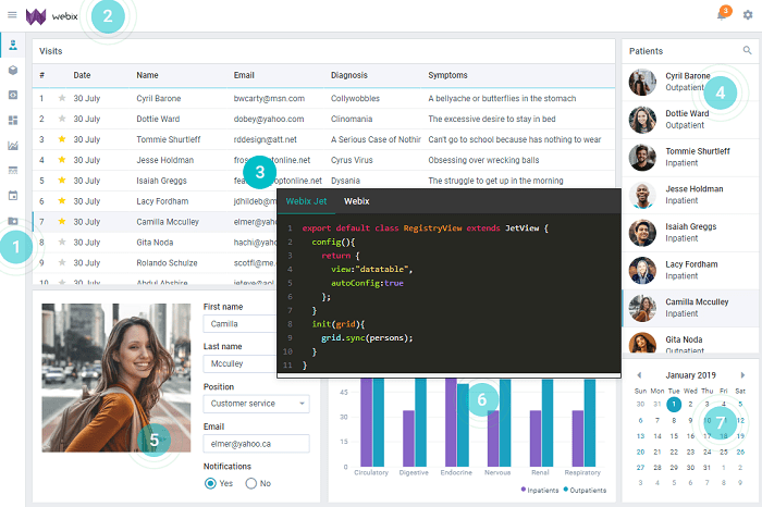 Webix 9.4: JavaScript UI library