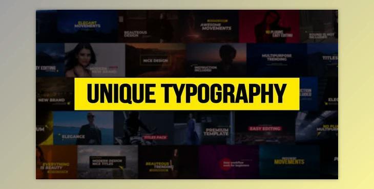 Unique Typography (Videohive 21763187) - PR Project