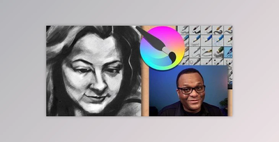 Digitally Painting a Black and White Portrait in Krita