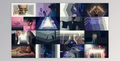 Transitions Flat Layering (Videohive 50347418) - AE Project