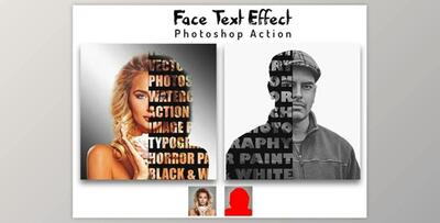 Face Text Effect Photoshop Action By Studio Retouch