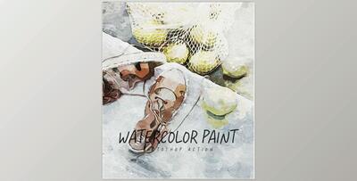 Watercolor Paint – Photoshop Action GraphicRiver-33287400 (ABR, PAT, ATN)