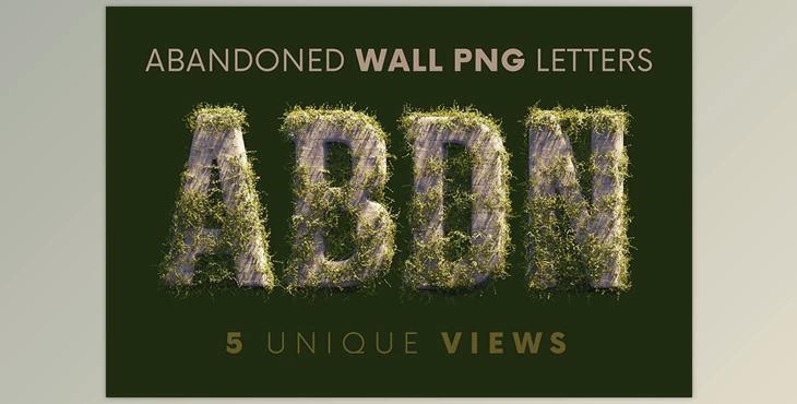 Abandoned Wall – 3D Lettering CreativeMarket - 10242107