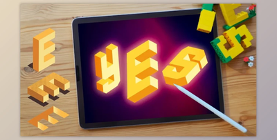 3D Letters in Procreate – From Isometric Effects to Hole Text Illusion