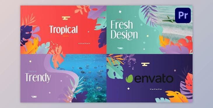 Tropical Promo Slideshow - Premiere Pro MOGRT (Videohive 32193978)