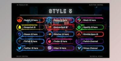 Neon Social Media Lower Thirds (Videohive 28410832)