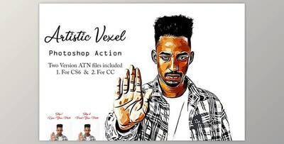 Artistic Vexel Photoshop Action Creativemarket - 16091239